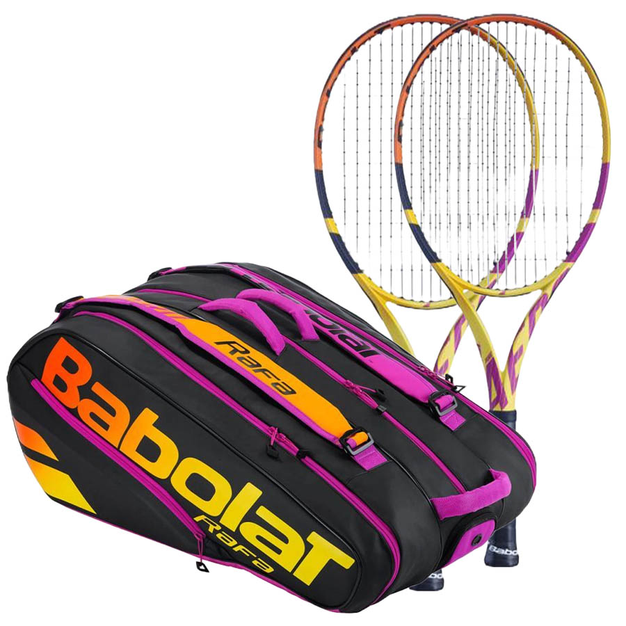 Babolat 102464 RAFA Pure Aero Team Bundle 2 Rackets 12R bag